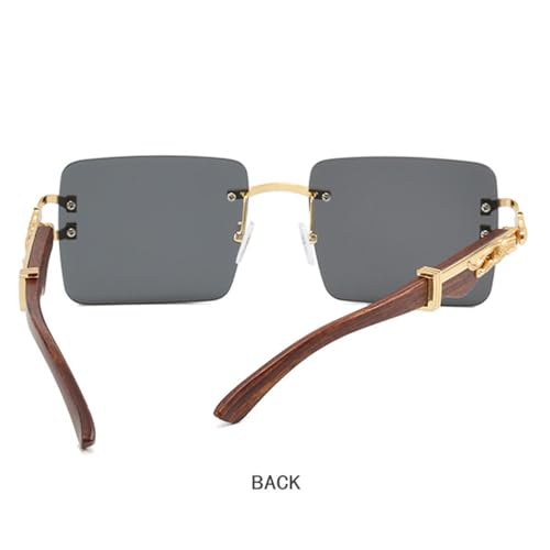 Lunettes de soleil carrées sans monture légères contre la fatigue oculaire