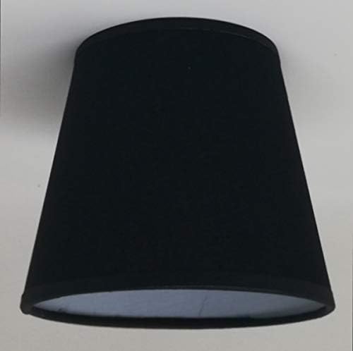 Black Small Candle Clip On Lampshade Ceiling Chandelier Wall Light Lamp Shade Handmade Cotton Fabric