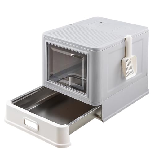 CYWOPVEQ猫用トイレ本体砂飛び散り防止大型臭わない砂落とし大きい猫広々サイズトイレ猫トイレ猫用品掃除簡単コンパクトお手入れ簡単