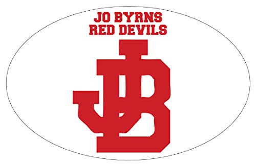 Jo Byrns High School Red Devils Cedar Hill Tennessee Sports Team 9” x 14” Jumbo Oval Mascot Magnet