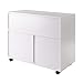 Winsome Halifax 3-Section Mobile Cabinet with 5 Drawers, for Living Room, Home Office, White