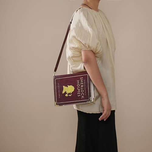 Image of Clutch Purse Large, Book Shaped Crossbody Bag, Vegan Leather Book Wallet, Book Lover Gift Handbag, Shoulder Bag