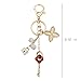 Love Keychain Elegant Floral Key Ring,Romantic Gift for Women Sweet Fashion Keychain (Red)