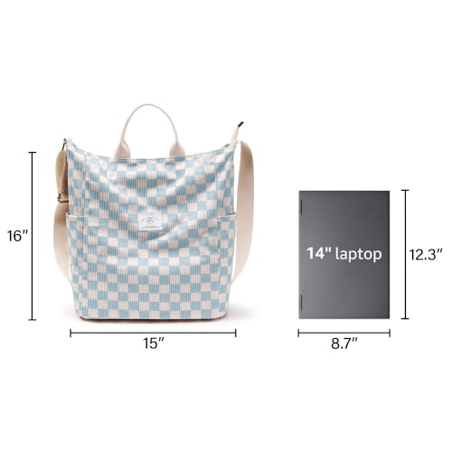 Image of KALIDI Corduroy Tote Bag, Large Slouchy Hobo Messenger Crossbody Bag