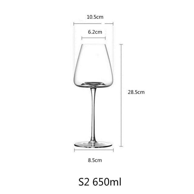 Copa de Vino de Cristal Disfrute degustando un Buen Vino con una Fina Copa de Reserva 250-600 ml Copa de Vino Tinto Ligera y Fina Copa de champán Juego de Vino clásico(550ml)