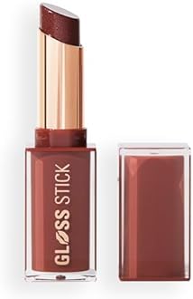 Revolution Beauty London, Pout Lip Gloss Stick, Pigmented High-Shine Formula with Hyaluronic Acid & Vitamin E, Vegan & Cruelty-Free, Shimmer Toasted Caramel, 0.1 fl oz