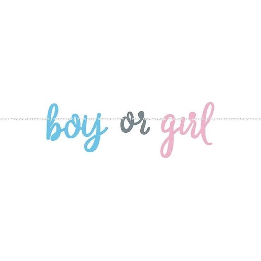 Unique GENDER REVEAL SCRIPT BANNER 7 FT.