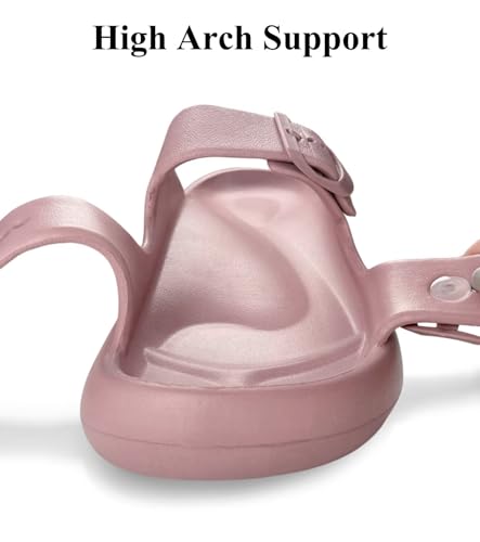 Womens Platform Cloud Slides with Arch Support, Adjustable Double Buckle Recovery Sandals, Comfort Lightweight Ultra Cushion Wedge Sandal3