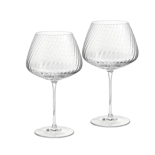 Vera Wang 渦巻き赤ワイングラス 2個セット