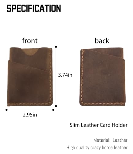 Personalized Slim Leather Card Holder, Custom Minimalist Wallet, Monogrammed Engraved Credit Card Holder, Fathers Day, Christmas, Valentines Day Gifts3