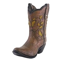 Gralara Cowgirl Boot Vase Indoor Sculpture Resin Planter Decorative Figurine Ornament for Home Office