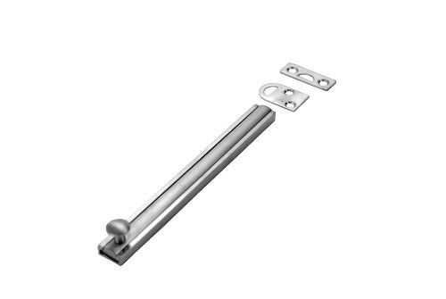 Don-Jo Sb 4 Solid Brass Slide Bolt, Clear Coated Satin Nickel Plated, 4" Length X 5/8" Width (Pack Of 10) #TOP20
