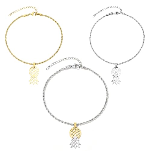 SLG Collection Upside Down Pineapple Anklet
