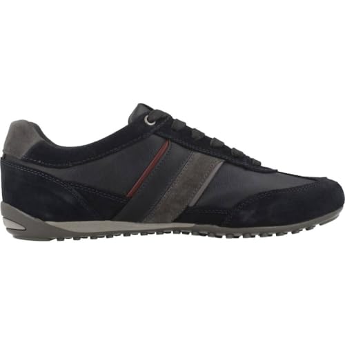 Geox Herren U Wells C Sneaker, Navy Dk Burgundy, 43 EU – Ansicht 4
