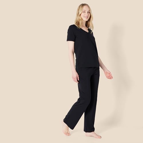 Amazon Essentials Women's Soft Cotton Blend Short Sleeve T-Shirt and Pant Sleepwear Set4