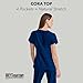 Grey’s Anatomy by Barco Classic Cora Scrub Top for Women – Indigo, 4-Pocket Crossover V-Neck Scrub Shirt with Natural Stretch, Soil Release Fabric, and Super-Soft Finish – XL, Regular Fit