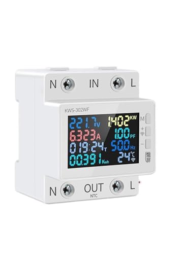 Compteur d'énergie 8 en 1 haute précision KWS-302 pour tableau électrique 63A