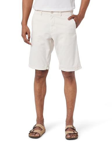 Image of Louis Philippe Men's Slim Fit Cotton Blend Solid Casual Shorts with Stretch