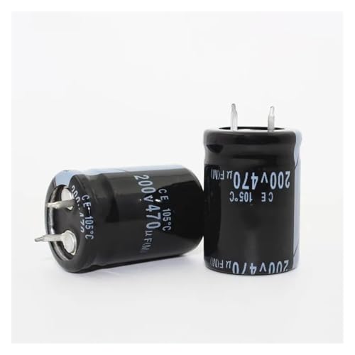 Condensateur 470uF 200V électrolytique à haute tolérance thermique 22x35mm