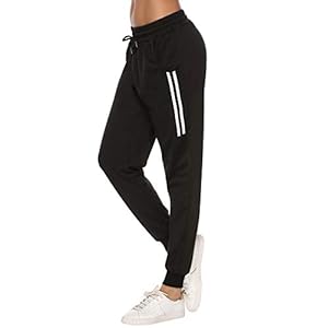 Sykooria Joggingbroek voor dames, lange yogabroek, vrijetijdsbroek, loopbroek, katoen, hoge taille, trainingsbroek voor vrouwen