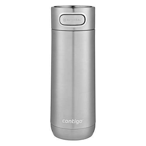 Contigo Luxe Vacuum-Insulated Stainless Steel Thermal Travel Mug 16 Ounces Stainless Steel