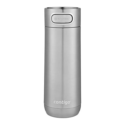 Contigo Luxe Vacuum-Insulated Stainless Steel Travel Mug with AUTOSEAL Spill-Proof Lid, Reusable Coffee Cup or Water Bottle, BPA-Free, Keeps Drinks Hot or Cold for Hours, 16oz Steel