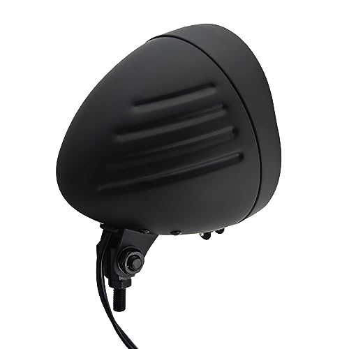 FATECIM Motorcycle 5.75" Round Headlight Bucket Housing with Visor 5 3/4 Inch LED Headlamp Shell Cover Heavy Duty Universal for Harley Kawasaki Honda Yamaha Suzuki Chopper Cafe Racer Bobber Black by FATECIM - Image 7