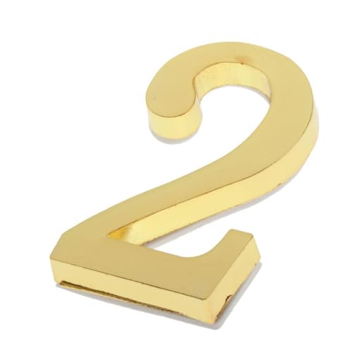 SUIOPPYUW Elegante placa autoadhesiva para número de puerta, resistente al agua y duradera, para domicilio, fácil instalación, para interiores y apartamentos.