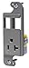 Hubbell Wiring Systems RJ62GYTR tradeSelect JLOAD Tamper-Resistant Multimedia Outlet, Two Open Ports Unloaded, 20A, 125V, Gray