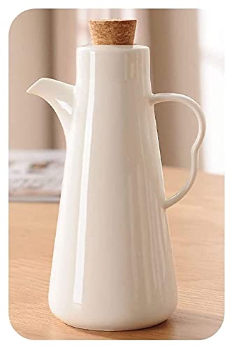 Bouteille d'huile en céramique blanche pour préserver les arômes - 2