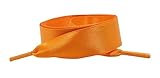 RYZGOJV 120 CM Athletic Shoelaces Silk Shoe Laces for Scooter Shoes 2 Pairs Orange