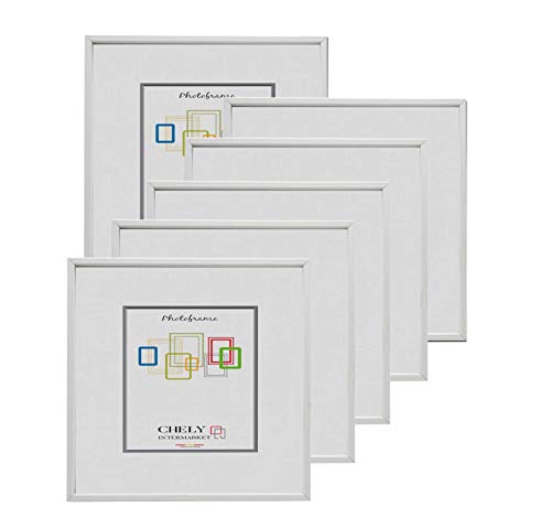 CHELY INTERMARKET | 5A3C | Marcos de fotos 20x20cm MOD 3507 (Blanco) (Pack 6 uds) | Marcos de madera para decoración de casa | Fotografías de boda | Listado de precios (3507 20x20*6 0,35)
