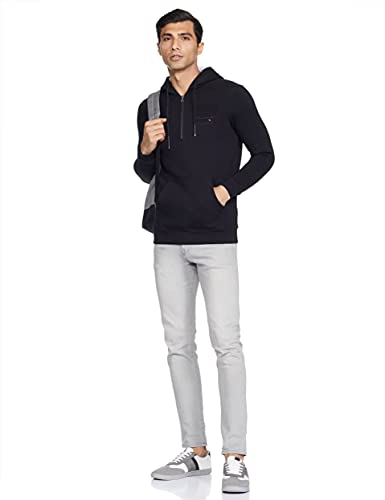 Image of Spykar Men's Cotton Blend Hooded Neck Sweatshirt