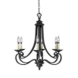 Designers Fountain 9036-NI Barcelona 6-Light Chandelier, 25.5' x 27.25', Natural Iron