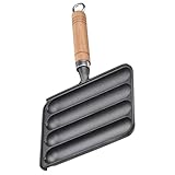 TOYANDONA Gusseiserne Wurstgrillform mit Antihaftbeschichtung Vielseitige Hot Dog Backform für Heimpartys Leicht Entformbar und Reinigungsfreundlich