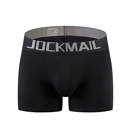 JOCKMAIL Mens Underwear Boxer Cotton Padded Underwear Boxer with Removable Hip Pad Men's SportTrunk