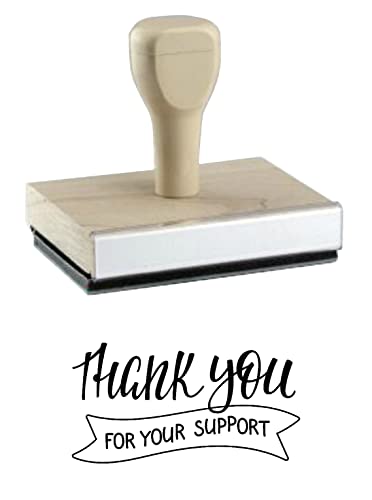Thank You For Your Support Rubber Stamp, 1 X 2" Wood Stamp #TOP30