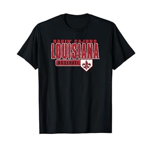 Louisiana Ragin’ Cajuns Baseball Vintage Officially Licensed T-Shirt