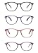 JM Reading Glasses Set of 4 Quality Spring Hinge Readers Men Women Glasses for Reading +2.0 Mix Color