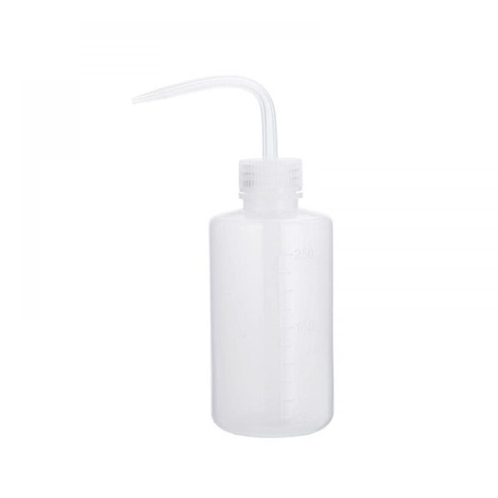 Skypro Transparent 250Ml Plastic Safety Wash Bottle, Lab Squeeze Bottle With Narrow Mouth And Scale Labels, Squirt Bottle For Plant Flower Succulent Watering - 1 Pack