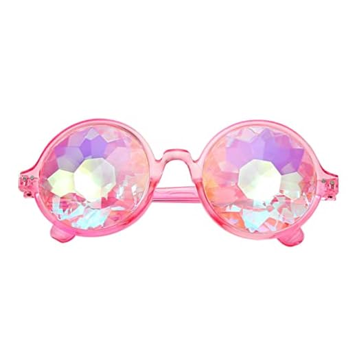 Zerodeko Óculos Acessórios De Rave Caleidoscópio Para Delírio Prisma De Arco-íris Cubo Cmy Rave Acessórios Para Mulheres Festival Caleidoscópio Parte De Cima Cristal Vidro Senhorita Pc