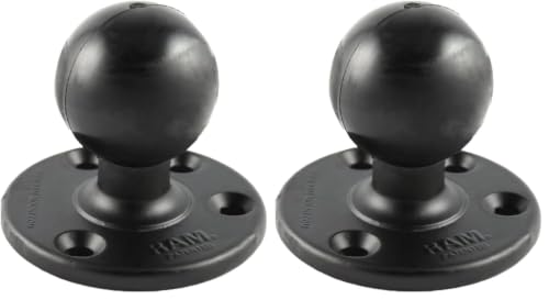 Image of RAM MOUNTS D Size 2.25 inch Ball Base with 3.68 inch Round Plate, Drill-Down Mount Base for Heavy Duty Electronics & Device Mounting RAM-D-202U (Pack of 2)