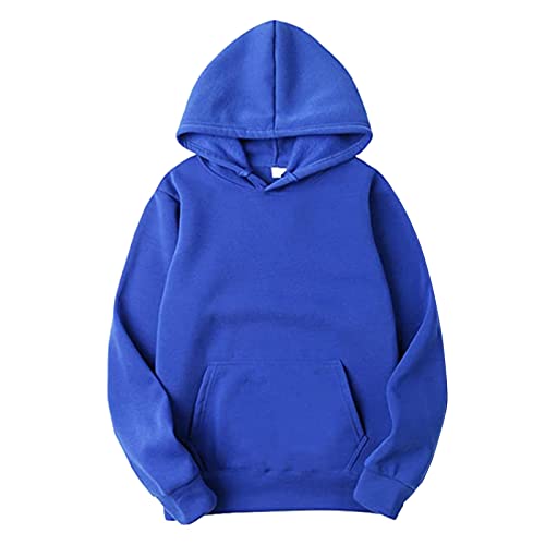 Mens Hoodies Pullover Long Sleeve Casual Oversized Hooded Sweatshirt Fall Winter Solid Color Y2K Hoodies 2025 Tops