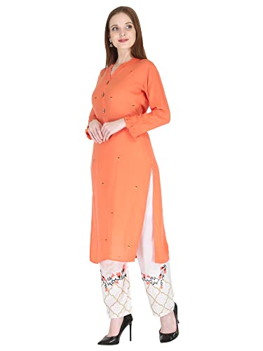 Image of Women's Rayon Straight Kurta Pant with Dupatta Set (Black)