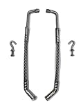 Snowmobile Ice Scratchers - Stainless Steel with Pressed and Welded Carbide Tips Universal on All Snowmobiles with Forward and Reverse with Rail Saver mounts Included!