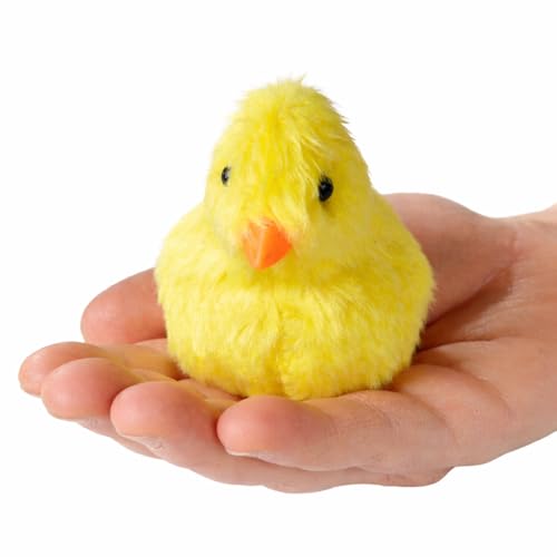 EUROtops 2 Magische Osterküken – Interaktive Plüschküken, Piepen bei Berührung, Perfekte Tisch-Deko, Kuschelig und Überraschend für Osterbrunch und Mitbringsel
