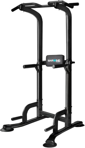 BARWING Power Tower Pull Up Bar Station for Home Gym Dip Station Adjustable Height Strength Training Workout Equipment 400LBS
