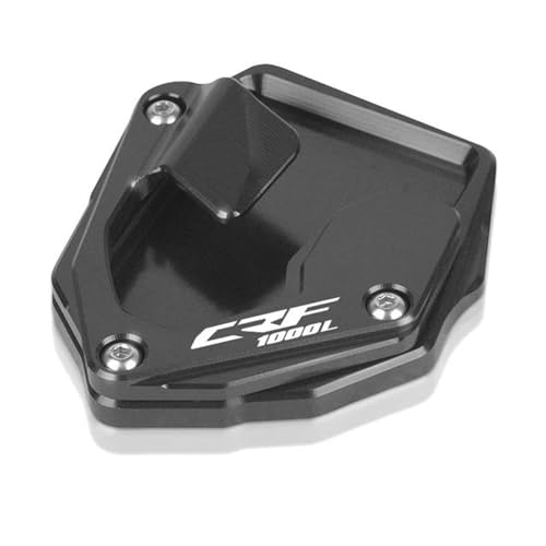 tänder-Verbreiterung Motorrad-Seitenständerpolster Für CRF1000L Africa Twin Sports Ständer-Verlängerungsplatte Fuß-(SCHWARZ 1)