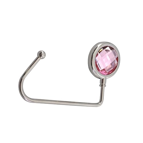 WOFASHPURET 2pcs Alloy Bag Hooks for Desk Purse Holder Hook Bag for Tables Portable Purse Hanger No-Slip Base Pad Handbag Hangers Desktop Pouch Holders