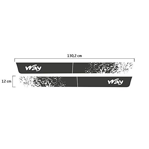 Faixa Lateral Fiat Palio Way 2014, 2015 e 2016 Adesivo Grafite